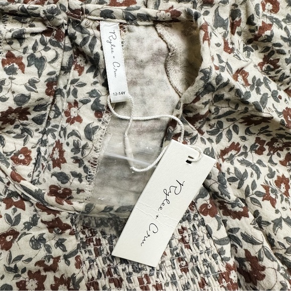 Rylee & Cru Vintage Floral Long Sleeve Cottagecore Sadie Dress Girls 12/14 NWT - Picture 6 of 7